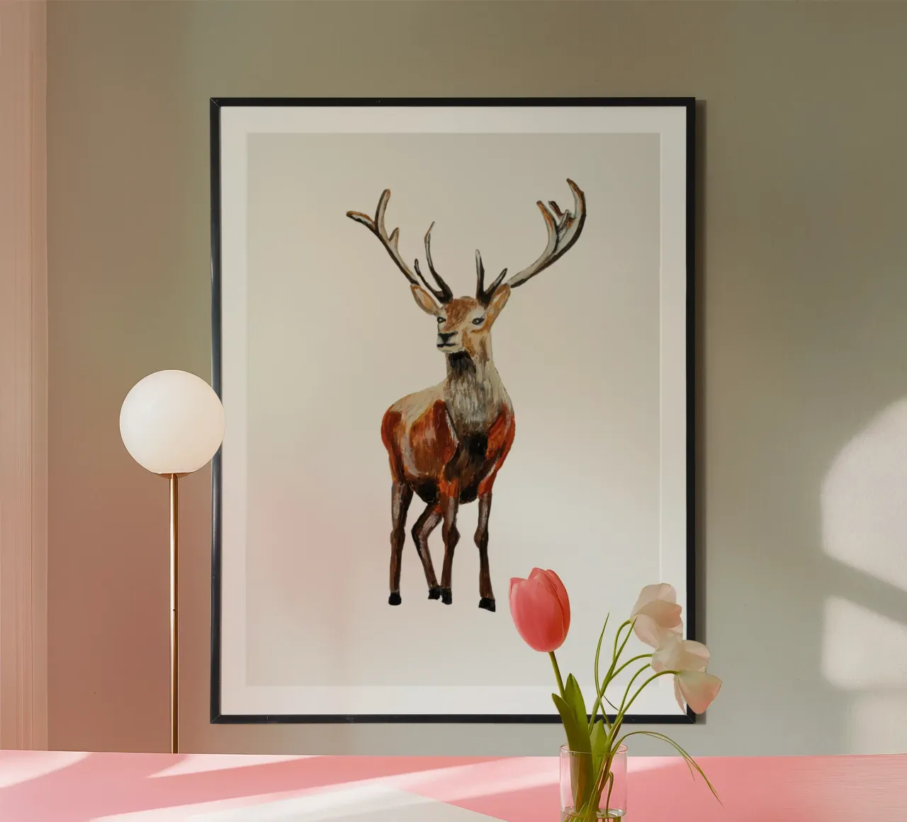 Deer hahnemühle by Femke Zwaan