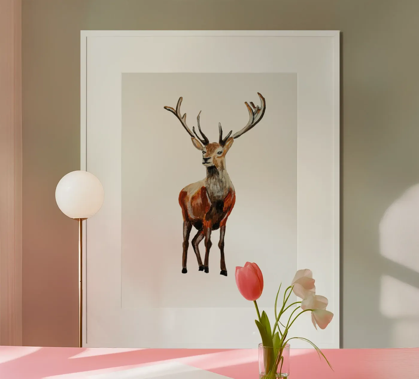 Deer poster van Femke Zwaan