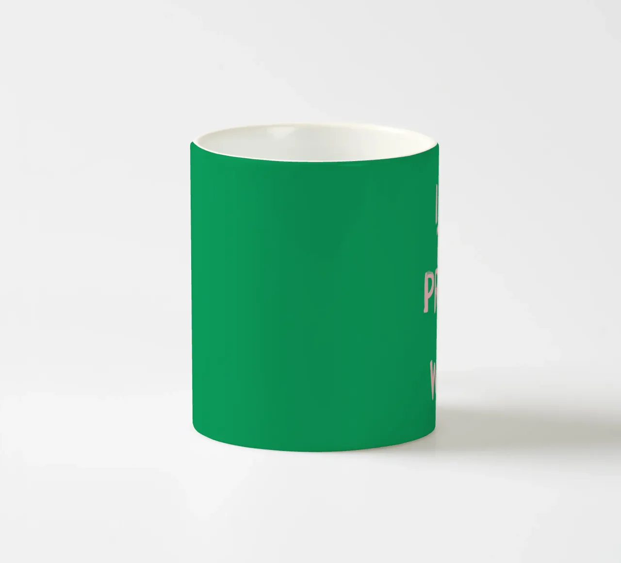 I Am Too Pretty to Work Vibrant Modern Humorous Typography ceramic mug by THE MOTIVATED TYPE