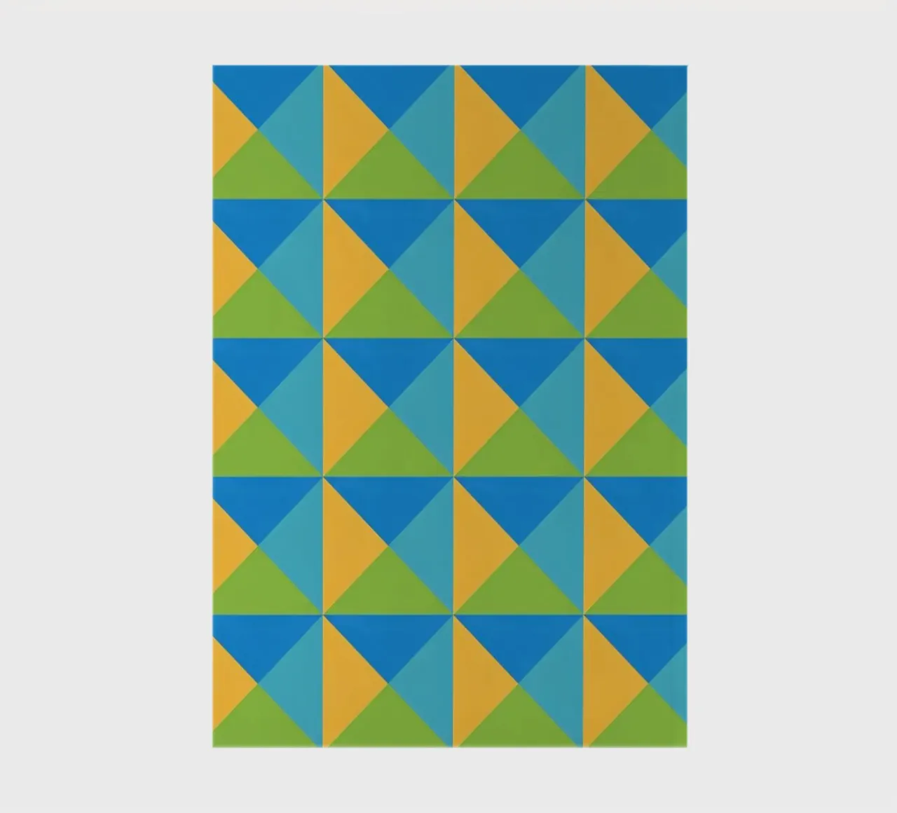 Motif printanier, couleurs jaune, vert, bleu, forme géométrique carnet de notes de CreatedbySon