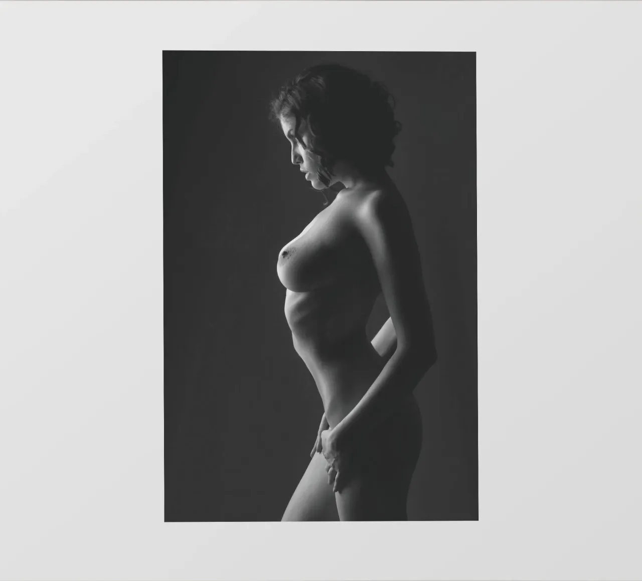 Dulce Nude Profile Mono pvc cover by Dave Hare Photography