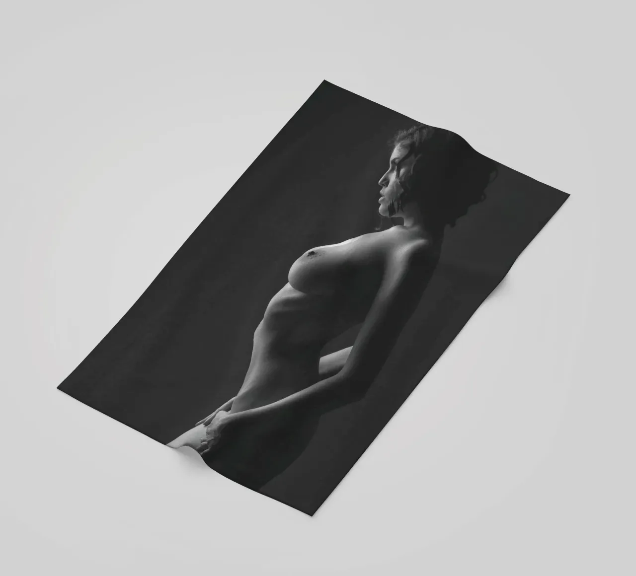 Dulce Nude Profile Mono serviette de plage de Dave Hare Photography