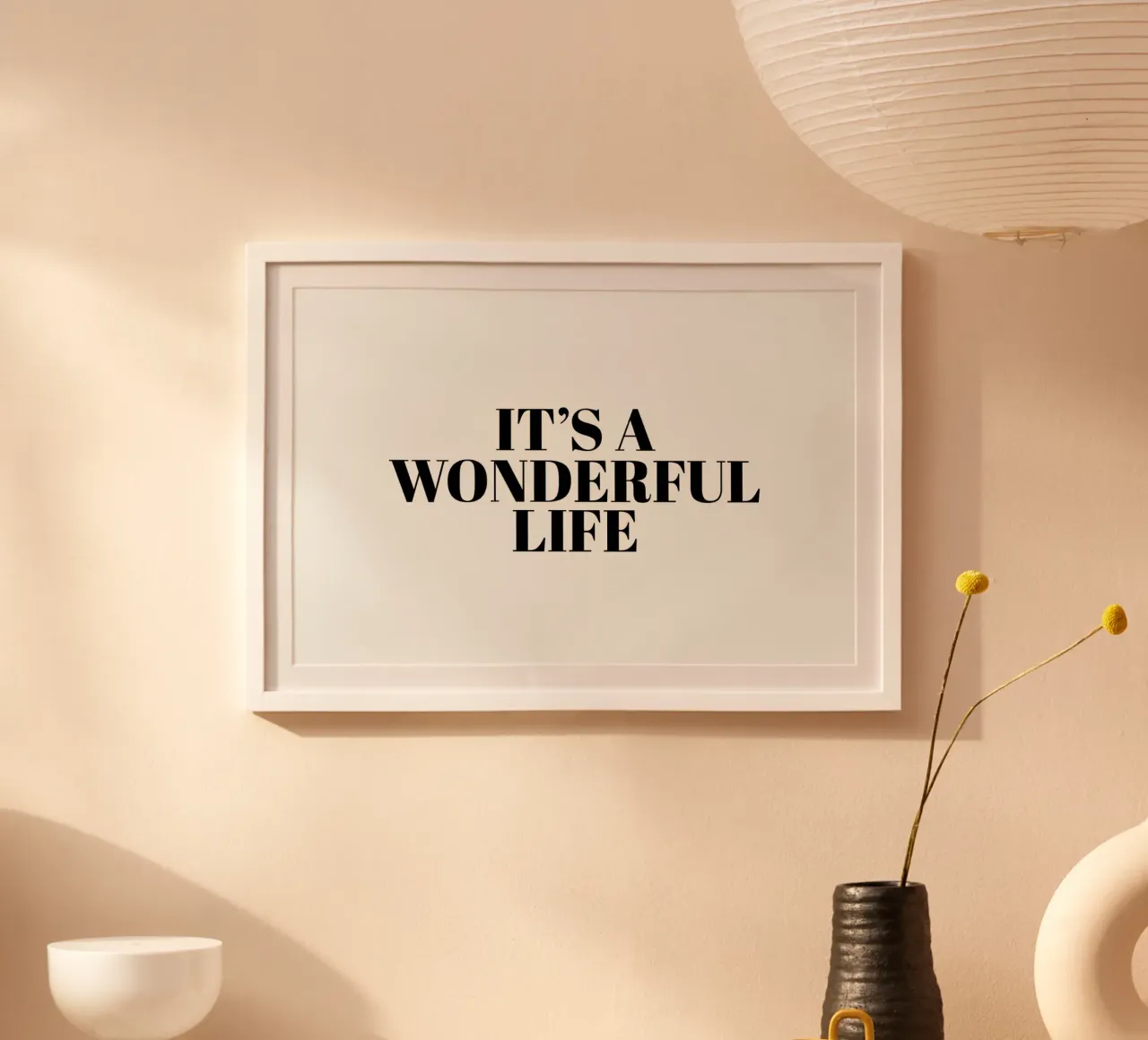 It'S A Wonderful Life poster con telaio in alluminio da Ayleen