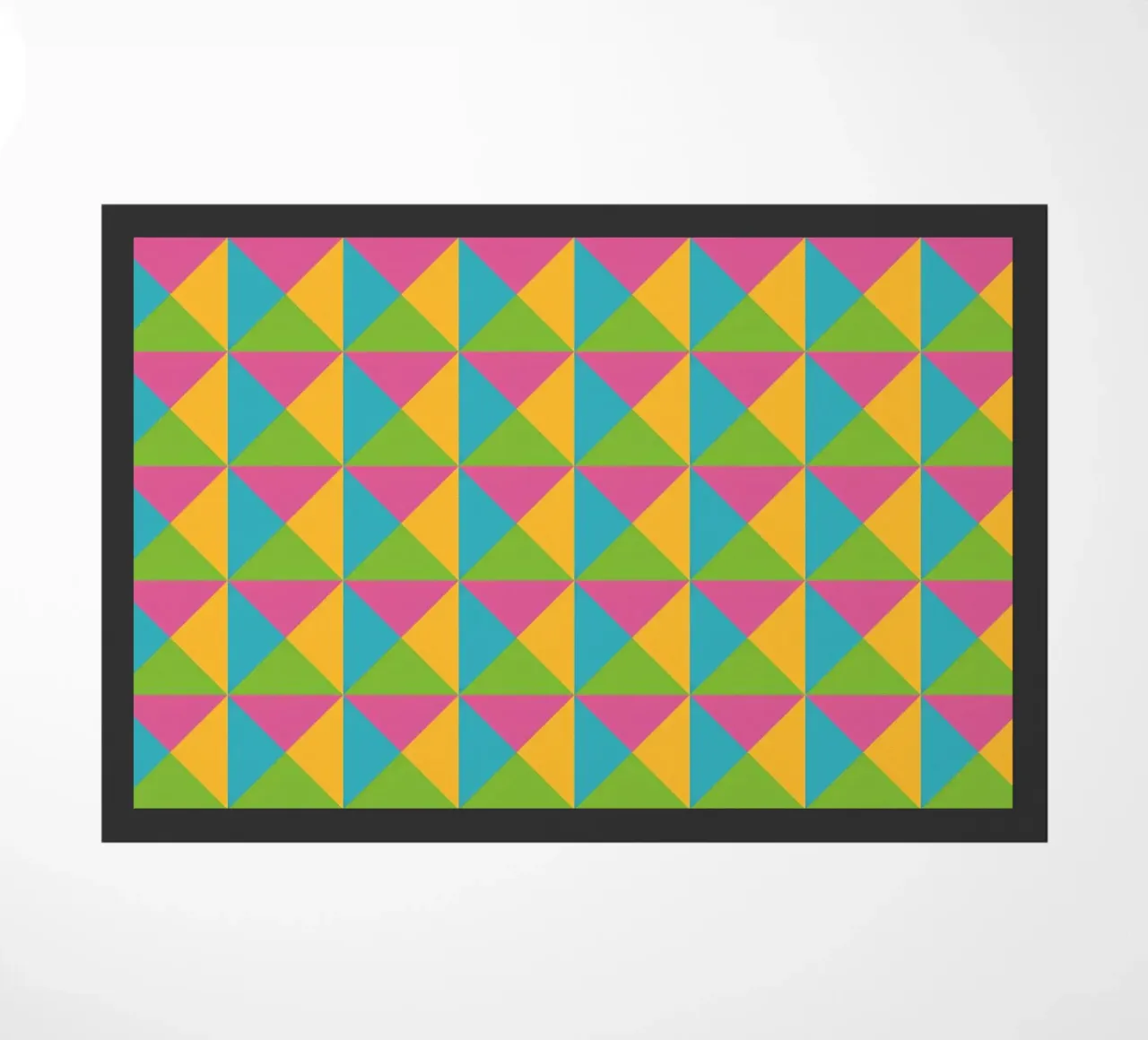 Design primaverile, colori giallo, verde, blu, forma geometrica zerbino da CreatedbySon
