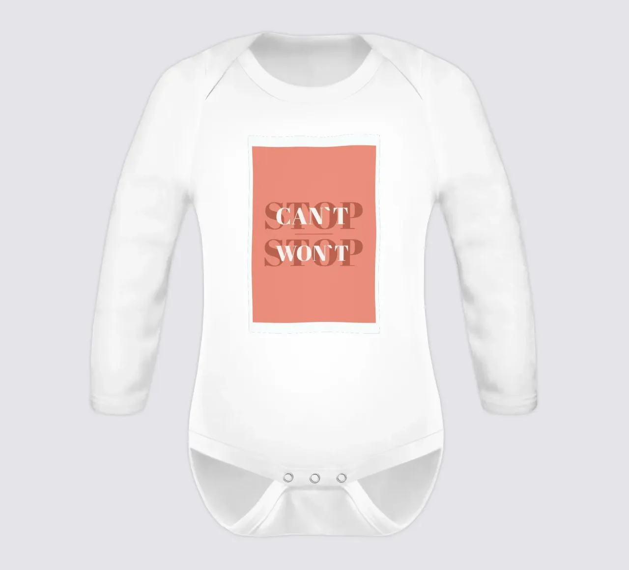 Can't Stop Won't Stop body neonato maniche lunghe da Ayleen