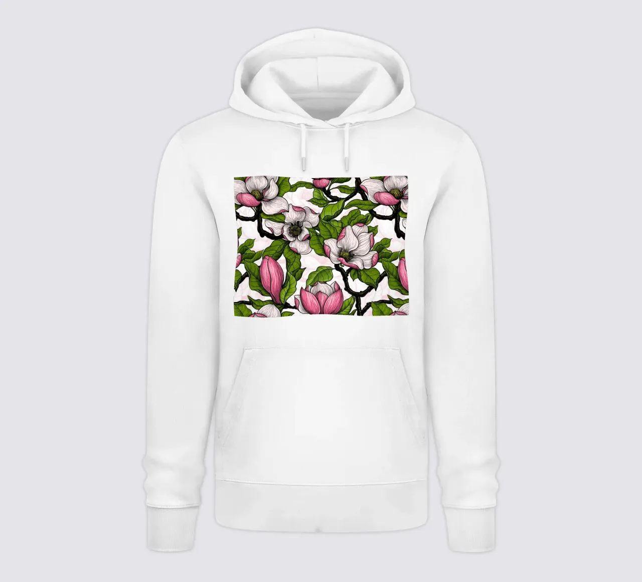 Magnolia in fiore felpa con cappuccio da Painted Nature