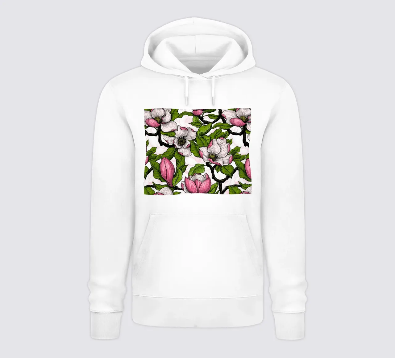 Magnolia in fiore felpa con cappuccio da Painted Nature