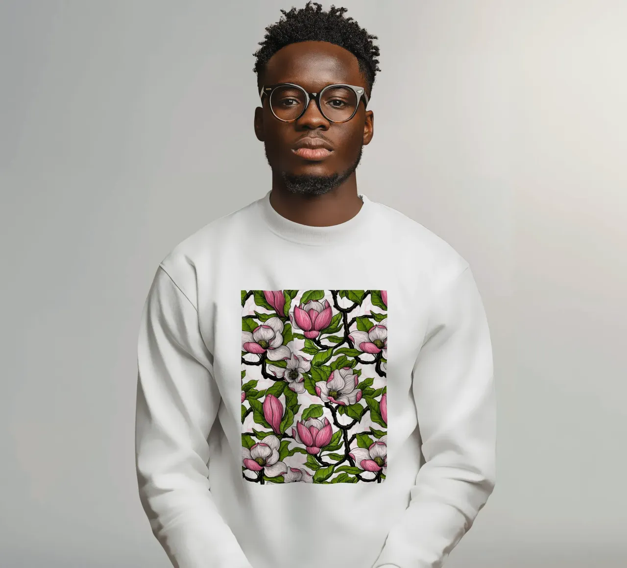 Blooming magnolia sweatshirt by Painted Nature