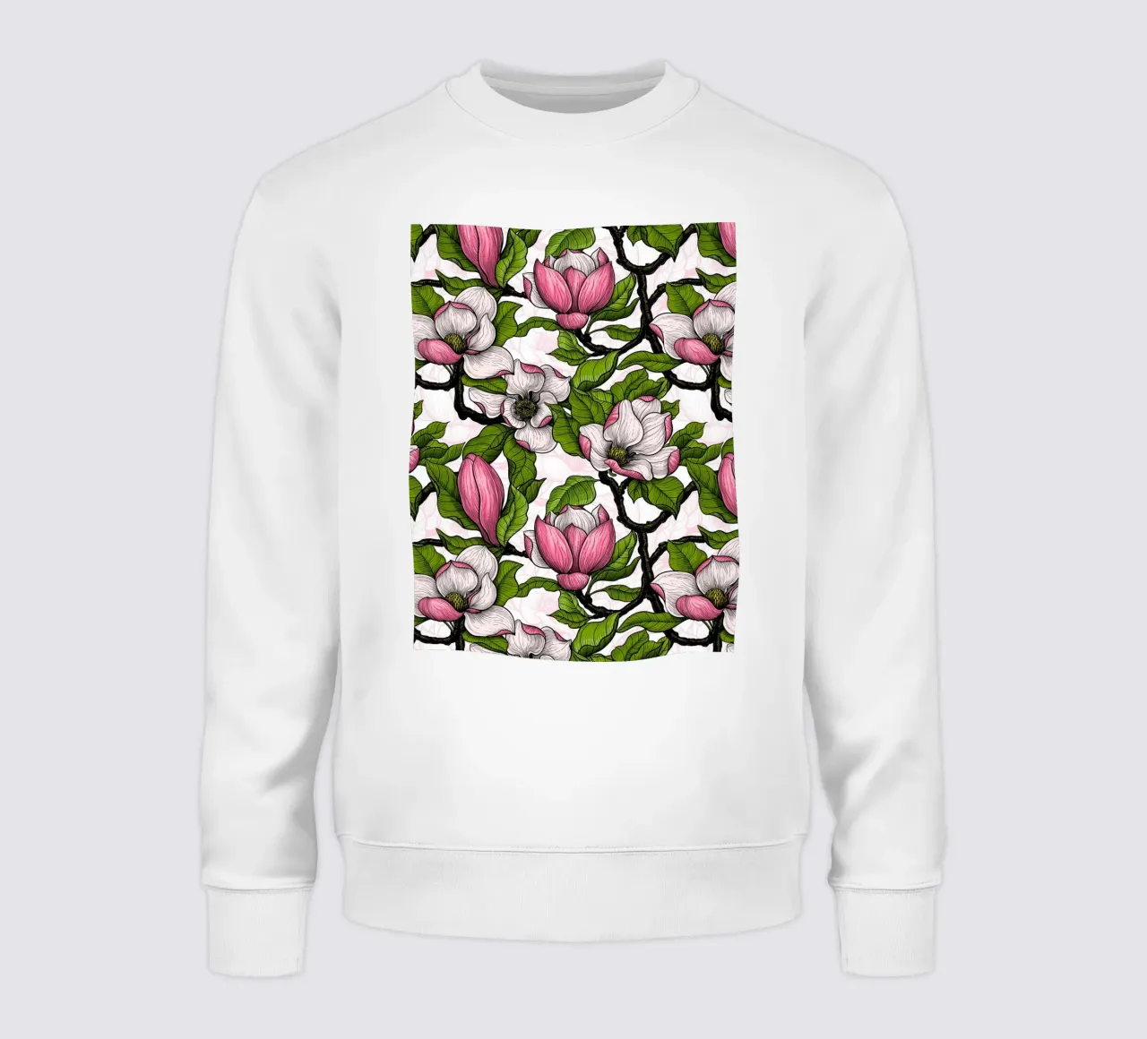 Blooming magnolia sweatshirt by Painted Nature