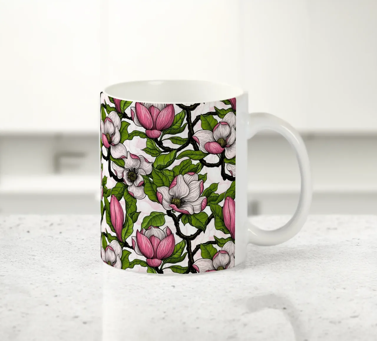 Magnolia in fiore tazza in ceramica da Painted Nature