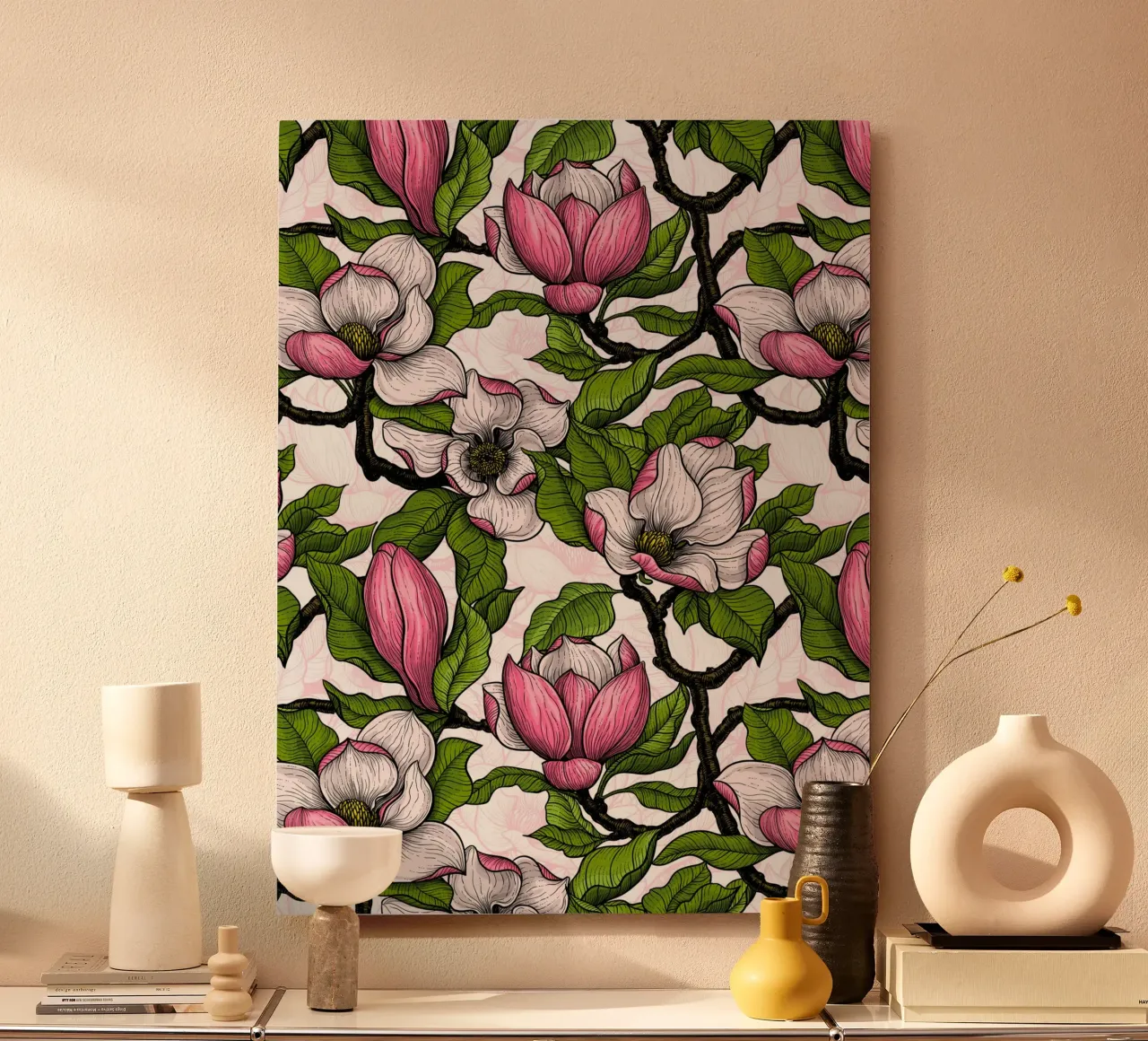 Magnolia in fiore alluminio dibond da Painted Nature
