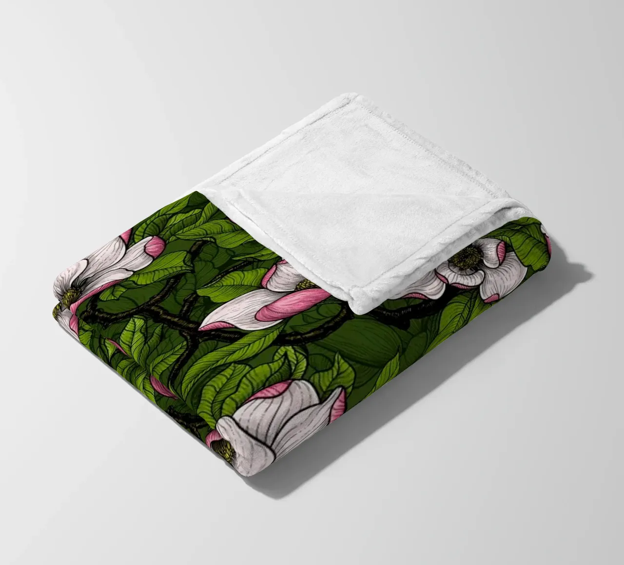 Magnolia in fiore coperta in pile da Painted Nature