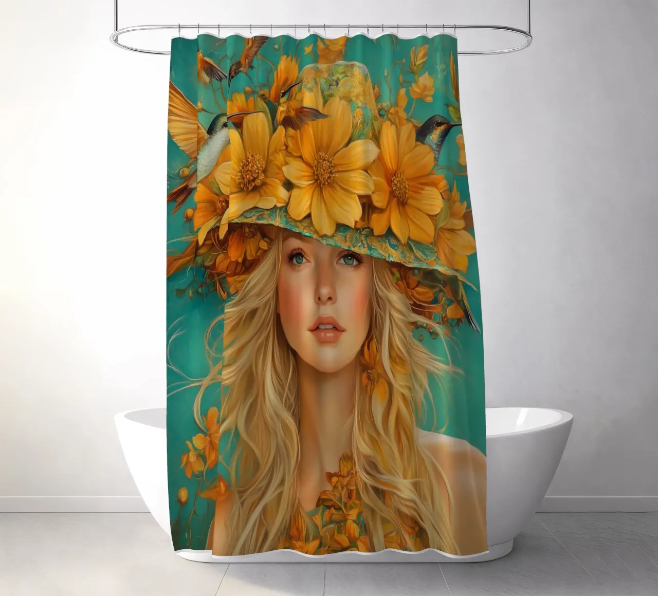 Magic of the Flower Bird tenda da doccia da Headless Monkeys