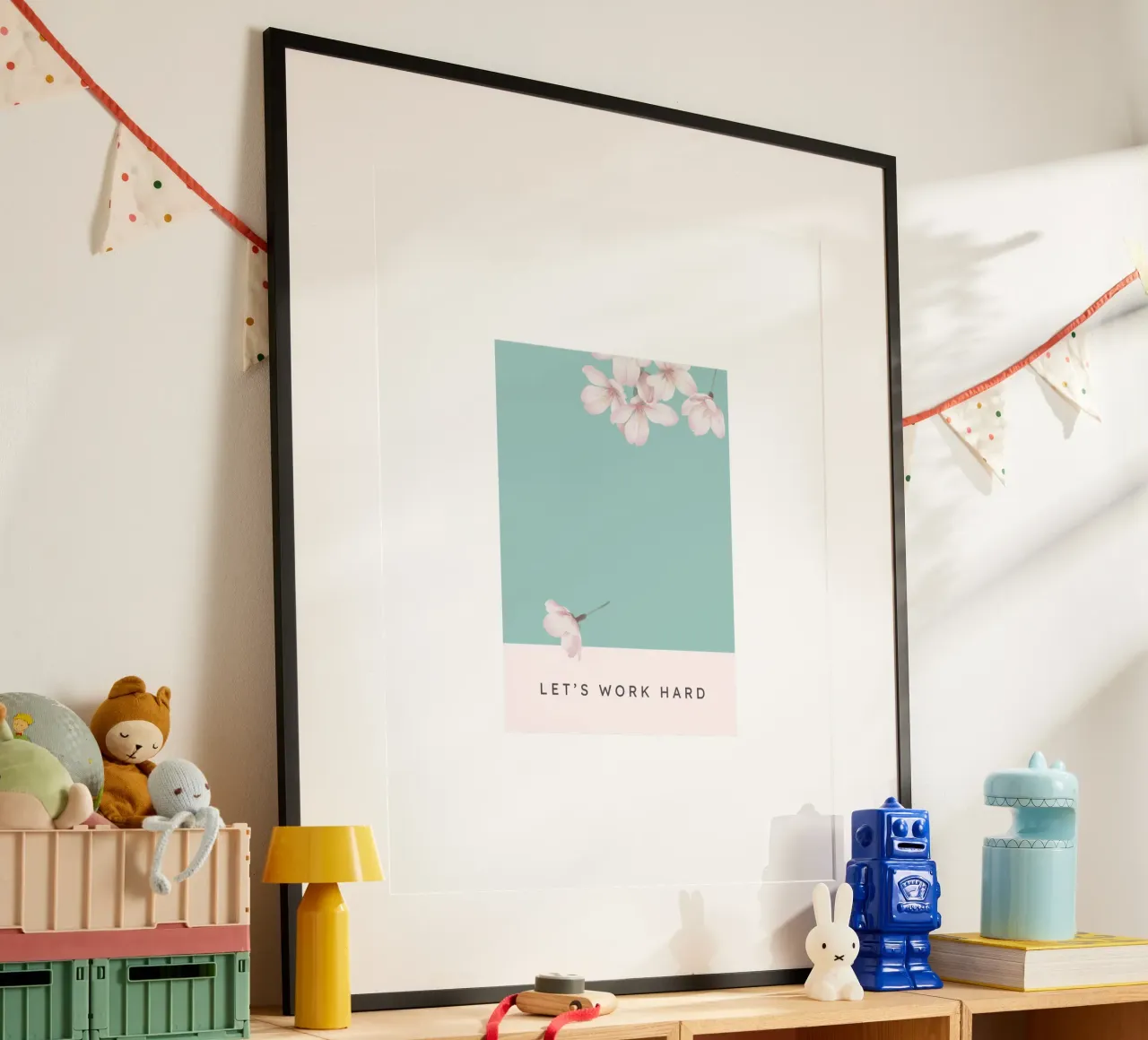 LET‘S WORK HARD poster by Einfach Uebel