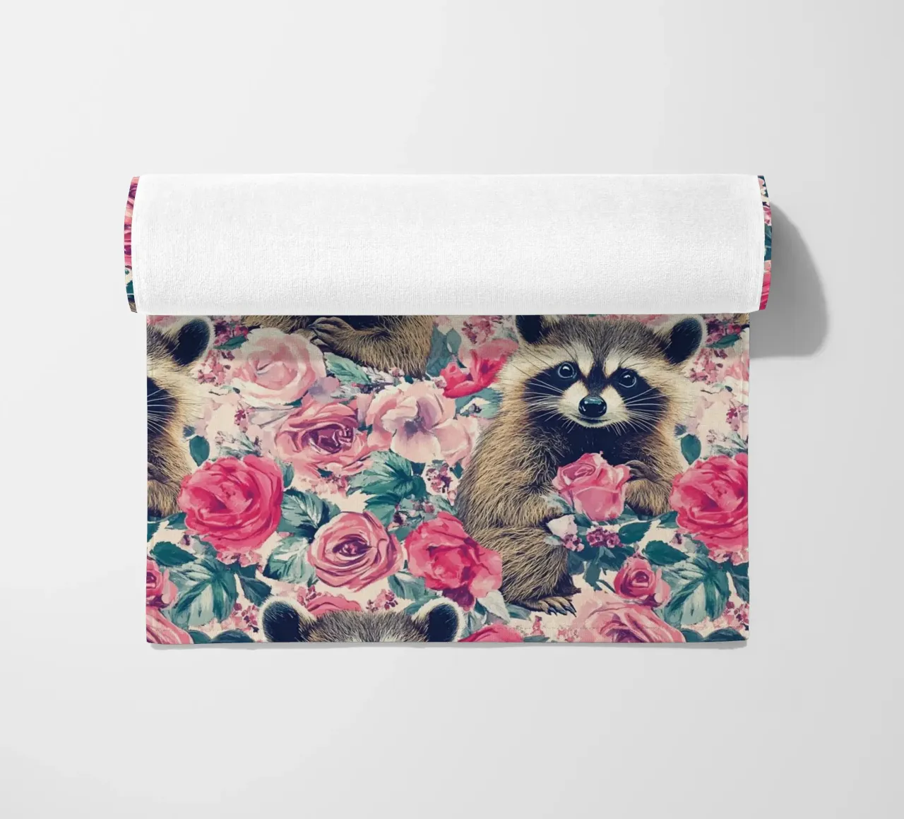 Racoons and Roses telo mare da Sunflower Soul Studio