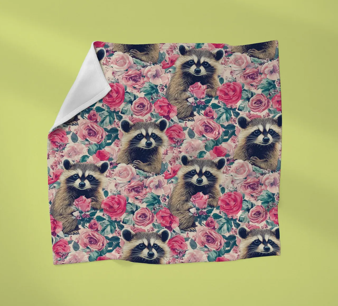 Racoons and Roses coperta in pile da Sunflower Soul Studio