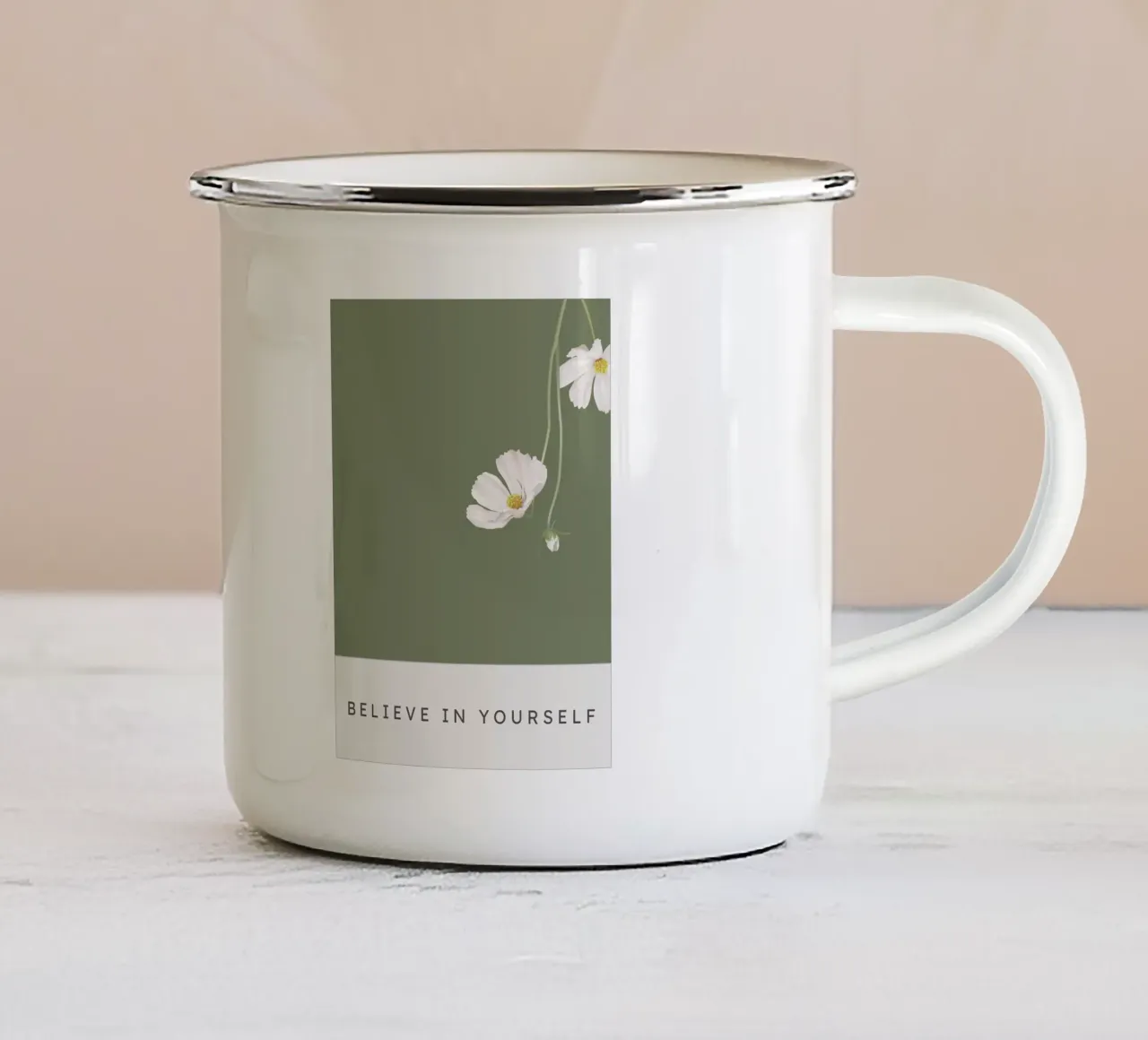 BELIEVE IN YOURSELF tazza in smalto da Einfach Uebel