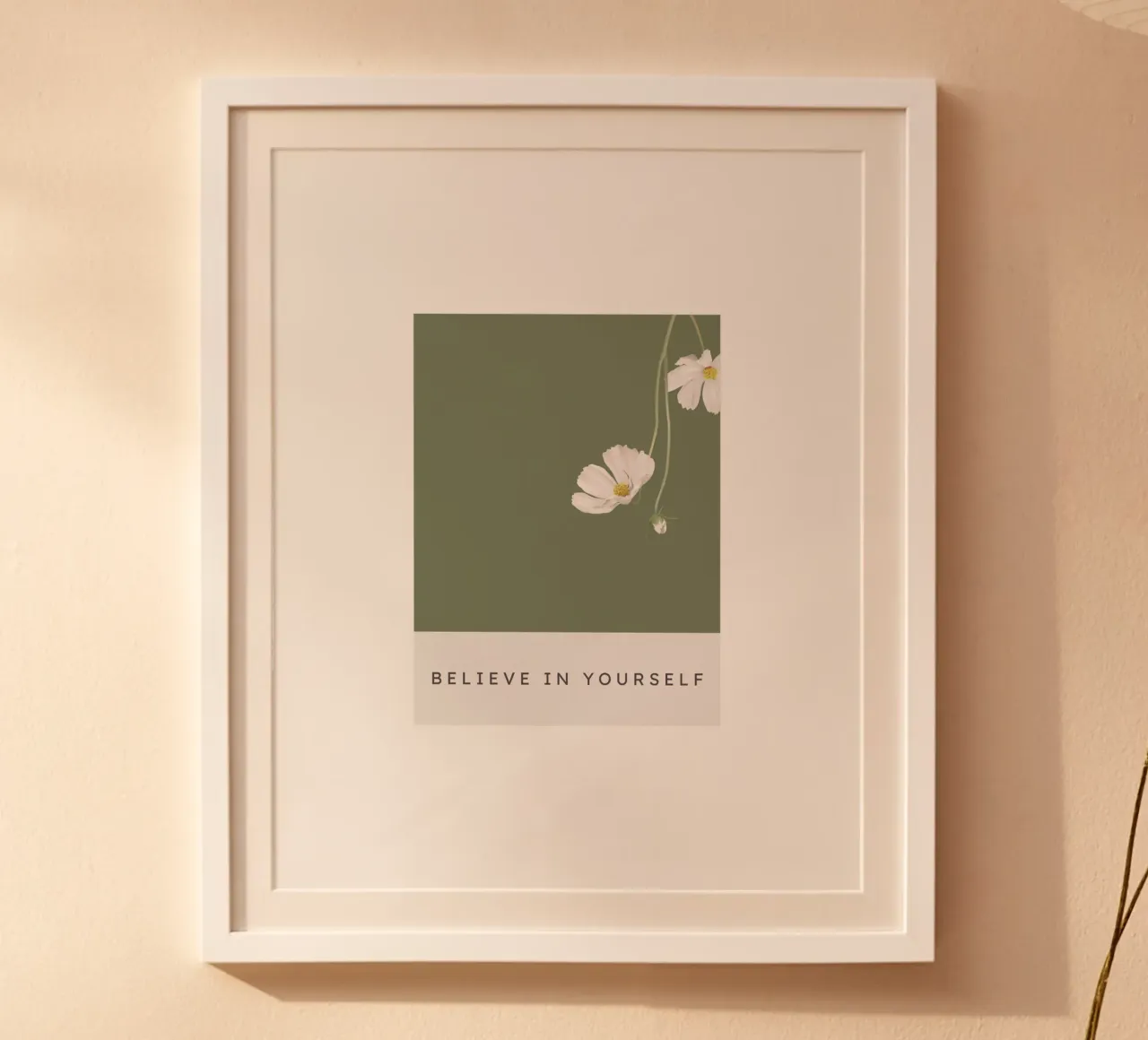 BELIEVE IN YOURSELF poster with aluminum frame by Einfach Uebel