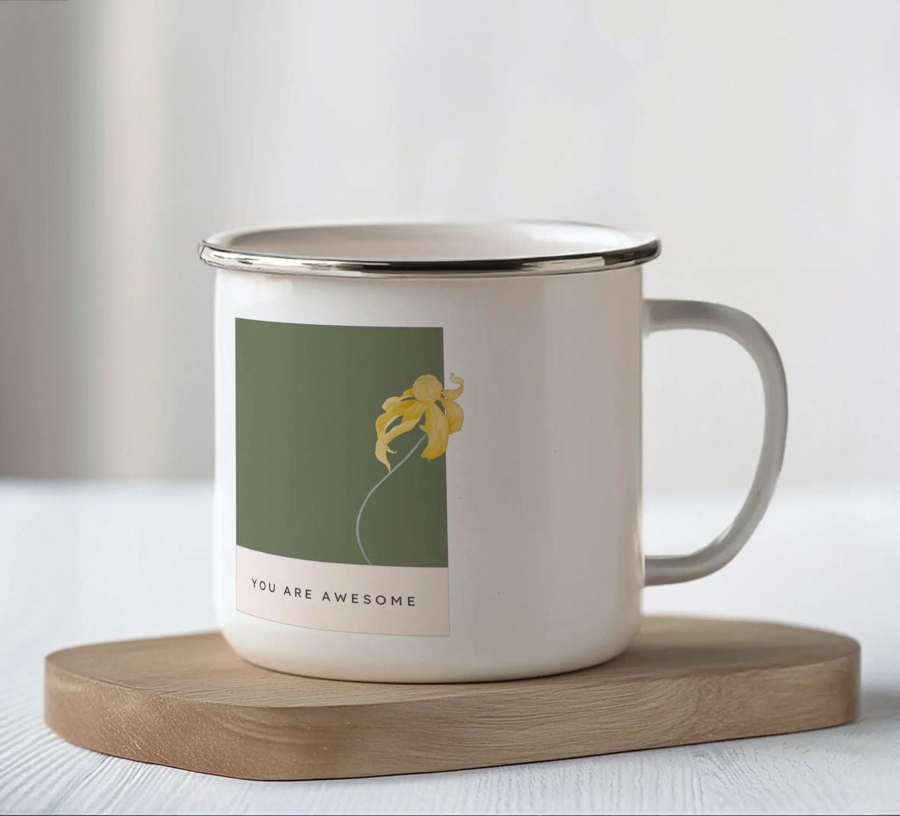 YOU ARE AWESOME tazza in smalto da Einfach Uebel