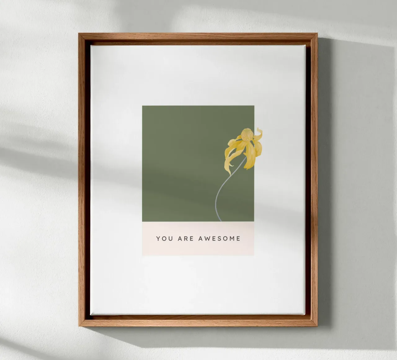 YOU ARE AWESOME tela con Cornice a cassetta da Einfach Uebel