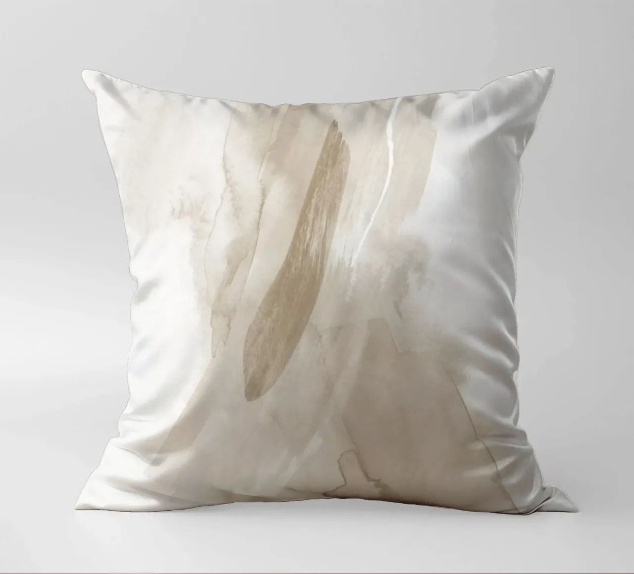 Pennellate di beige 3 cuscino da NouveauPrints