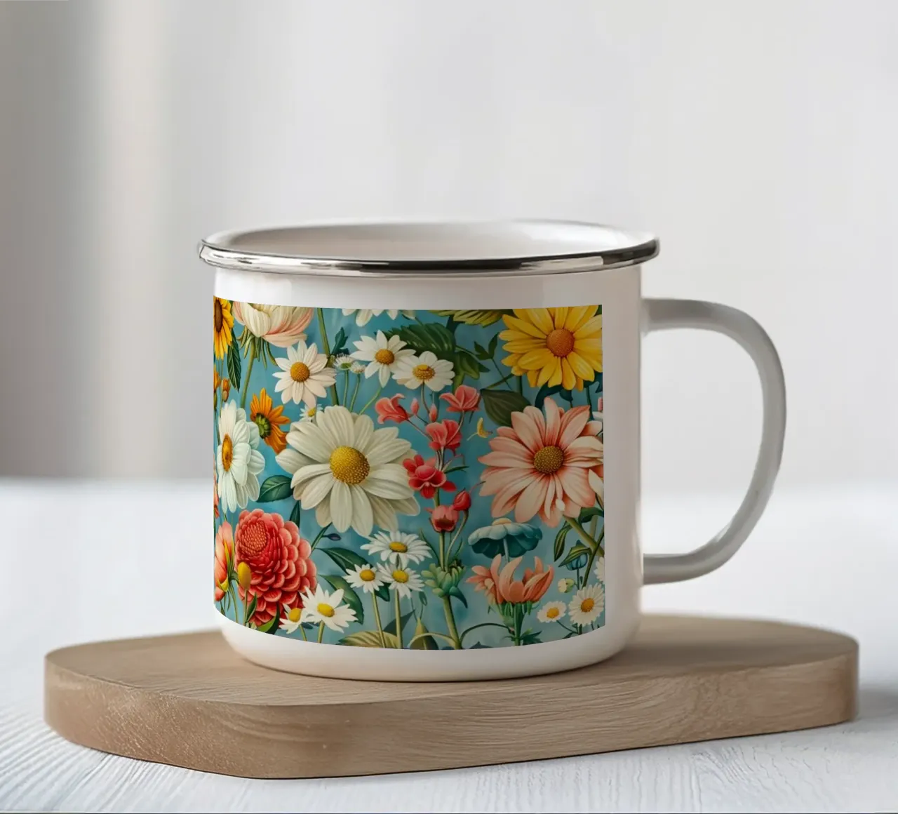 Vintage Garden tazza in smalto da Sunflower Soul Studio