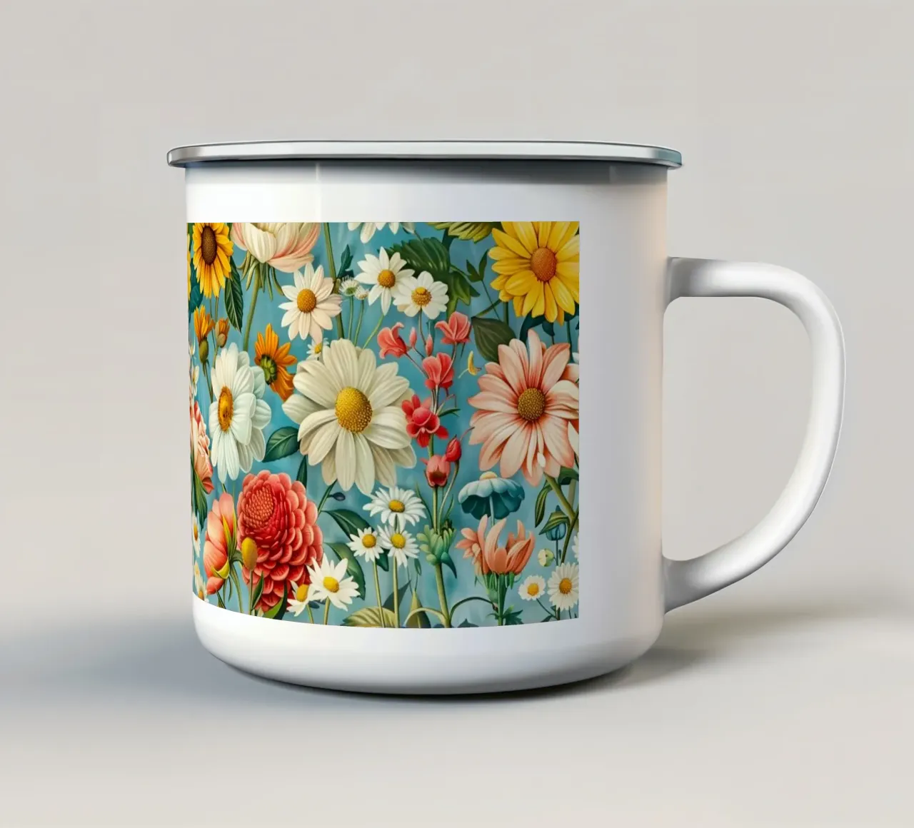 Vintage Garden tazza in smalto da Sunflower Soul Studio