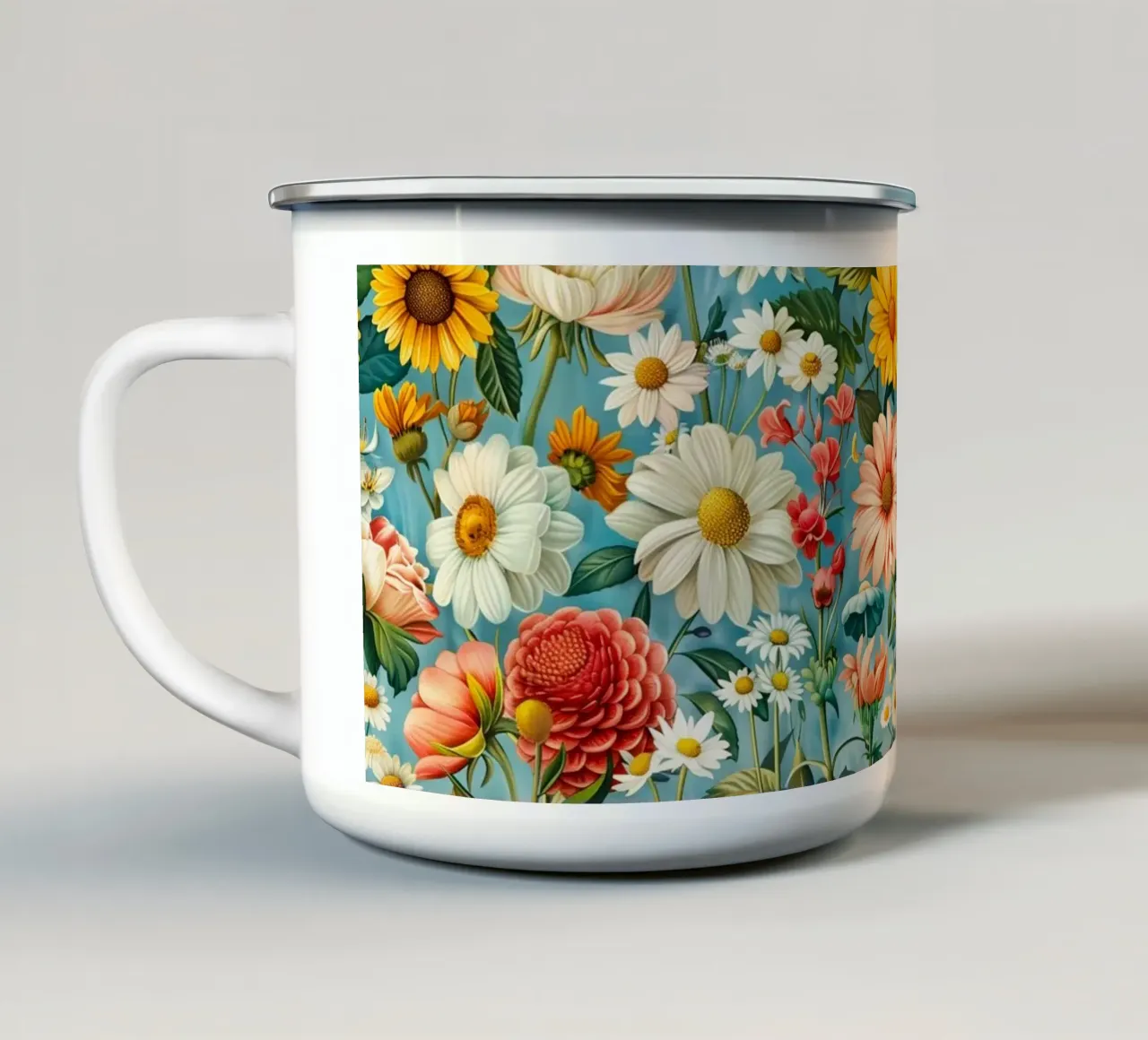 Vintage Garden tazza in smalto da Sunflower Soul Studio