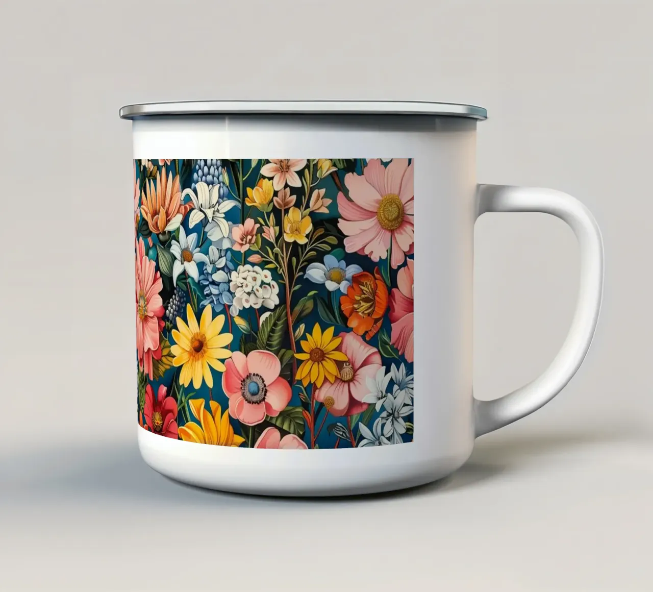 Vintage Garden tazza in smalto da Sunflower Soul Studio