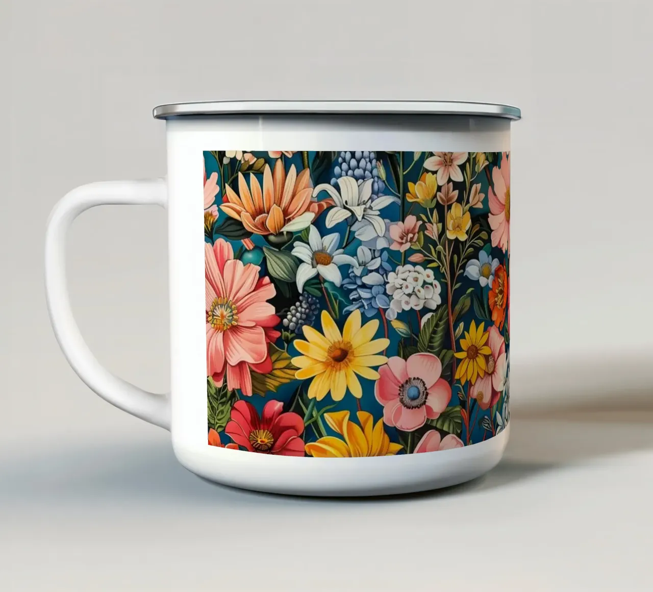 Vintage Garden tazza in smalto da Sunflower Soul Studio