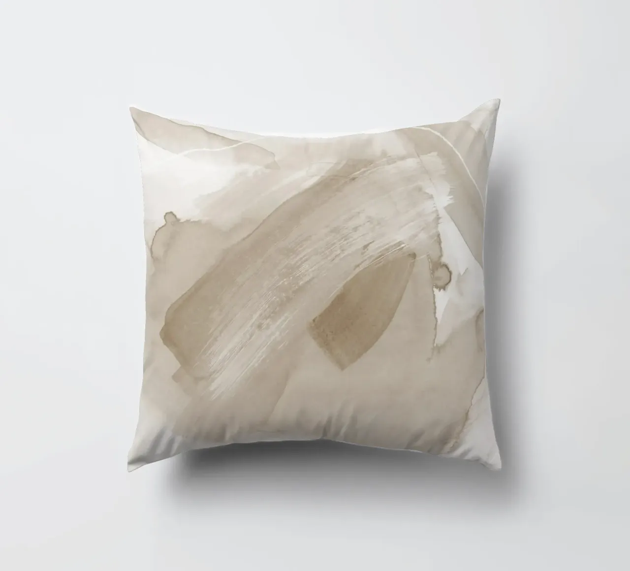 Pennellate di beige 2 cuscino da NouveauPrints
