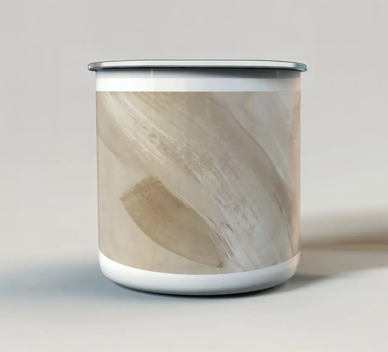 Pennellate di beige 2 tazza in smalto da NouveauPrints