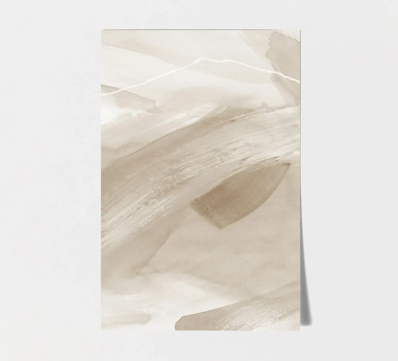 Brush strokes beige tones 2 sticker sheet by NouveauPrints