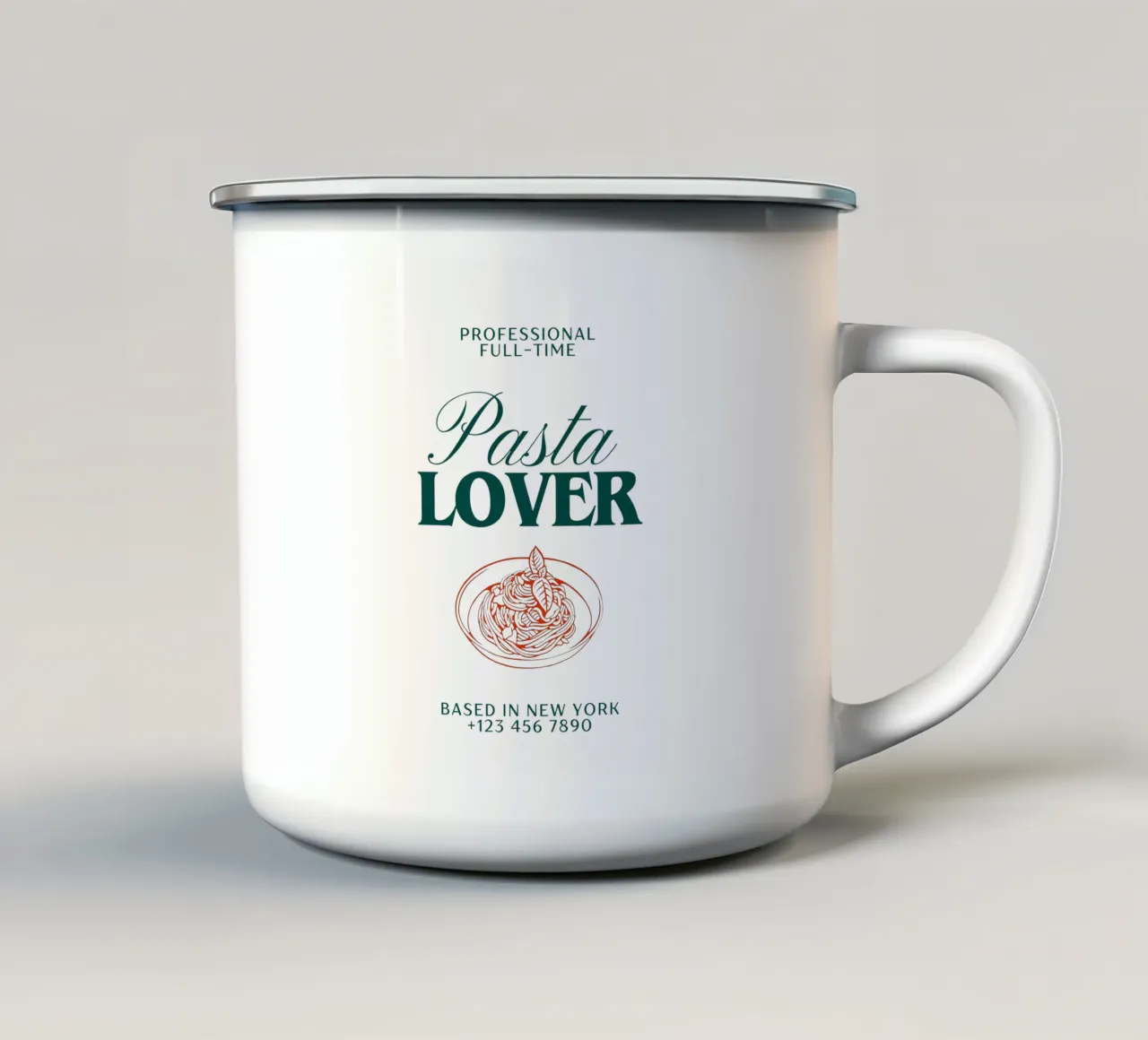 PASTA LOVER tazza in smalto da Einfach Uebel
