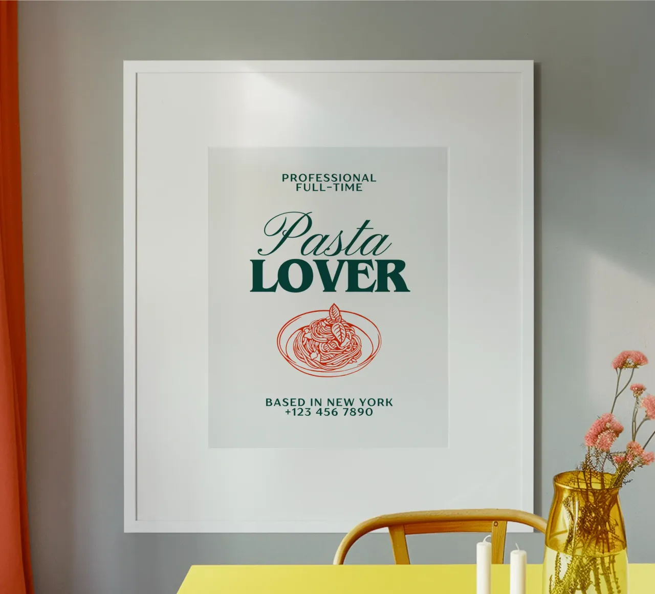 PASTA LOVER poster con telaio in plastica da Einfach Uebel