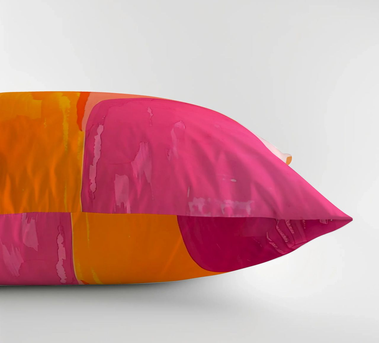 Pink and Orange Abstract Kissen von Gypsy Galleria