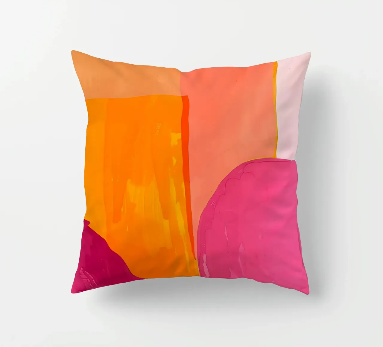 Pink and Orange Abstract cuscino da Gypsy Galleria