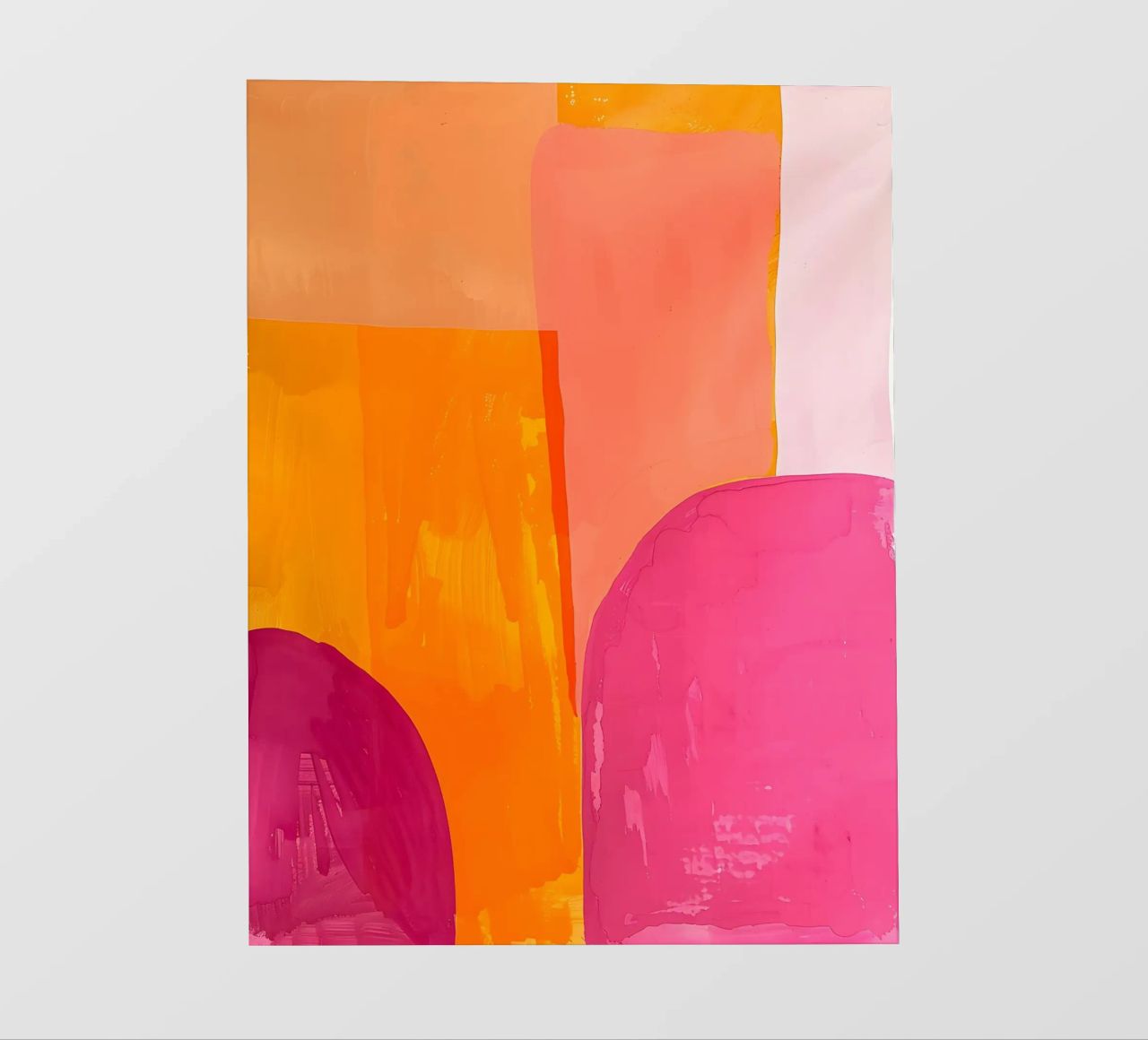 Pink and Orange Abstract Backlit Folie von Gypsy Galleria