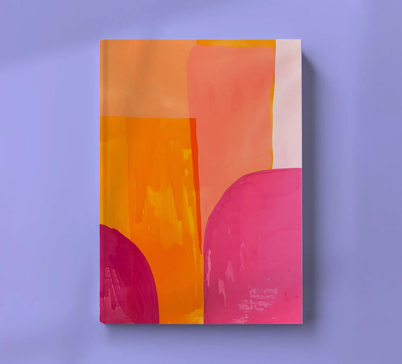 Pink and Orange Abstract Notizbuch von Gypsy Galleria