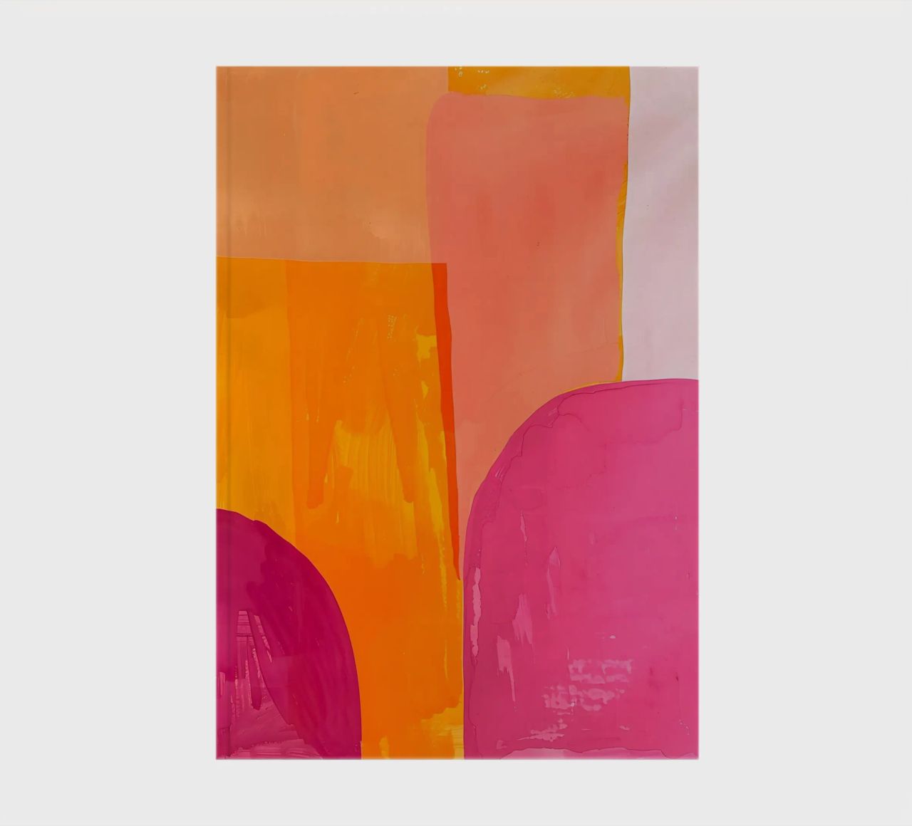 Pink and Orange Abstract Notizbuch von Gypsy Galleria