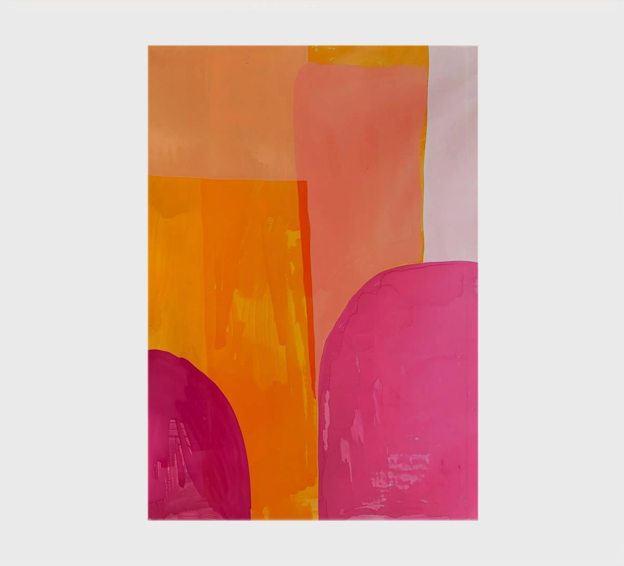 Pink and Orange Abstract Notizbuch von Gypsy Galleria