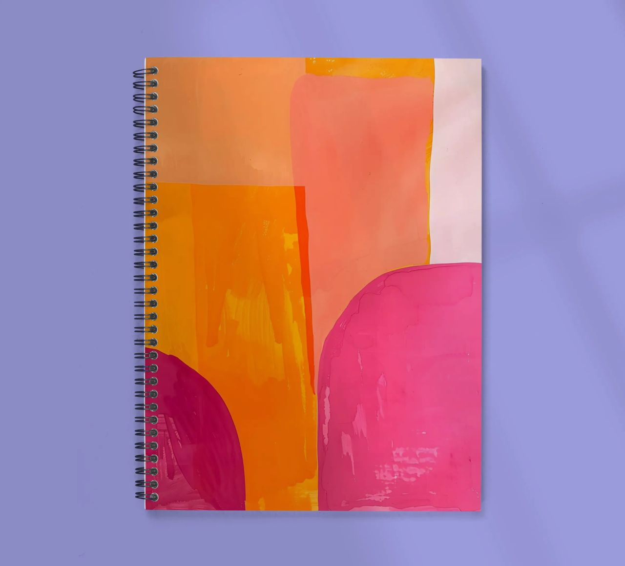 Pink and Orange Abstract Ringbuch von Gypsy Galleria
