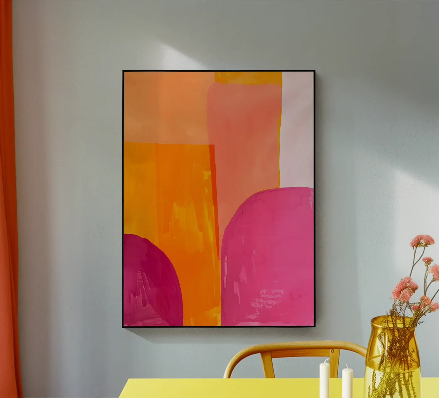 Pink and Orange Abstract plexiglass da Gypsy Galleria