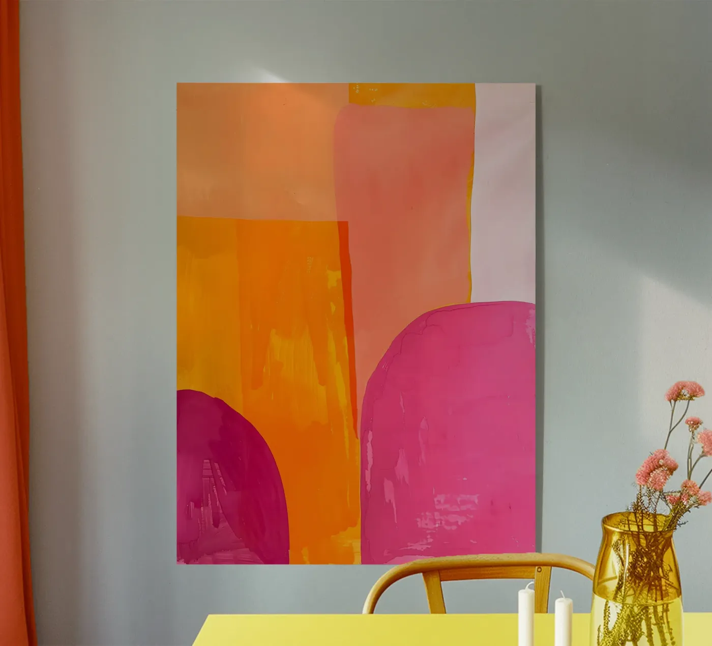 Pink and Orange Abstract plexiglass da Gypsy Galleria