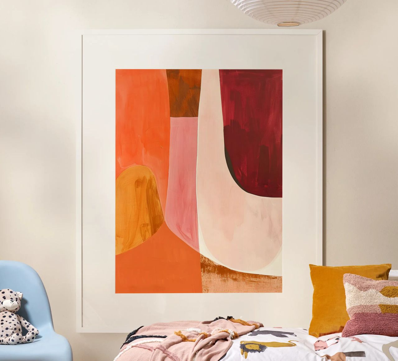 Pink and Orange Abstract Poster von Gypsy Galleria