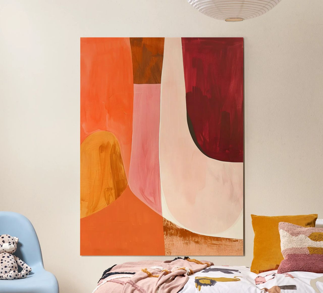 Pink and Orange Abstract Poster von Gypsy Galleria