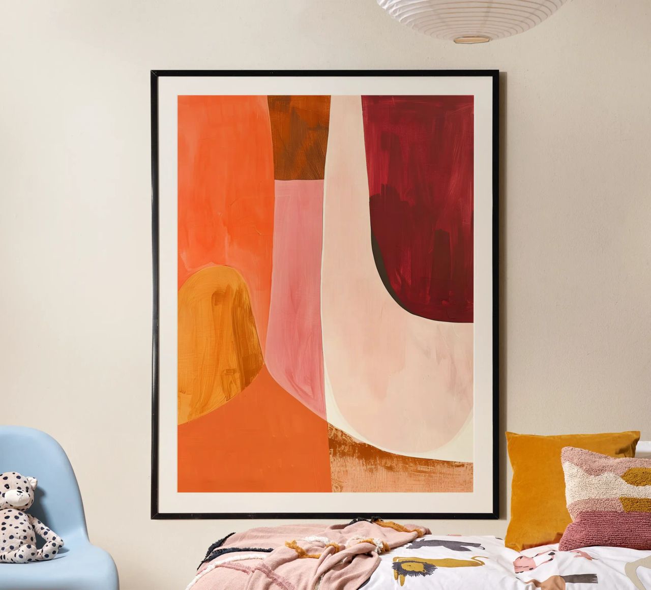 Pink and Orange Abstract Poster von Gypsy Galleria