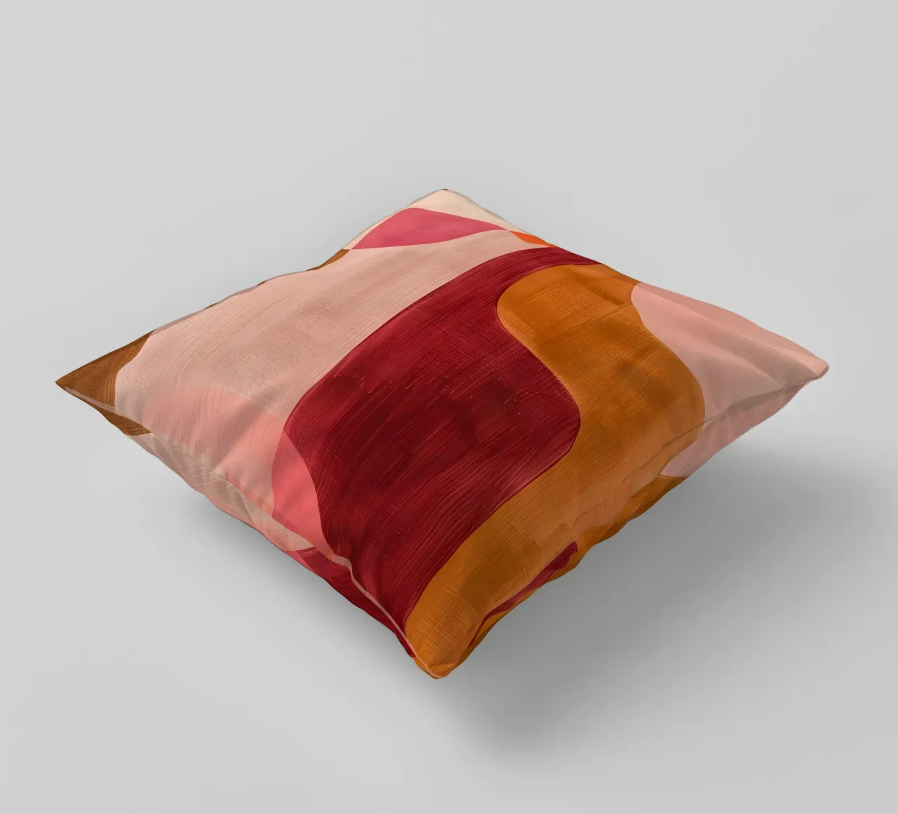 Pink and Orange Abstract cuscino da Gypsy Galleria