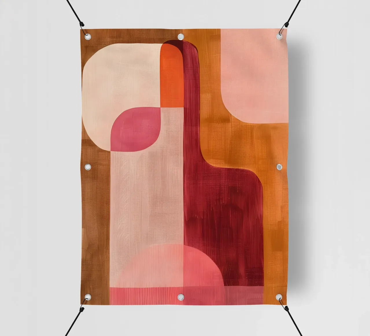 Pink and Orange Abstract telo in pvc da Gypsy Galleria