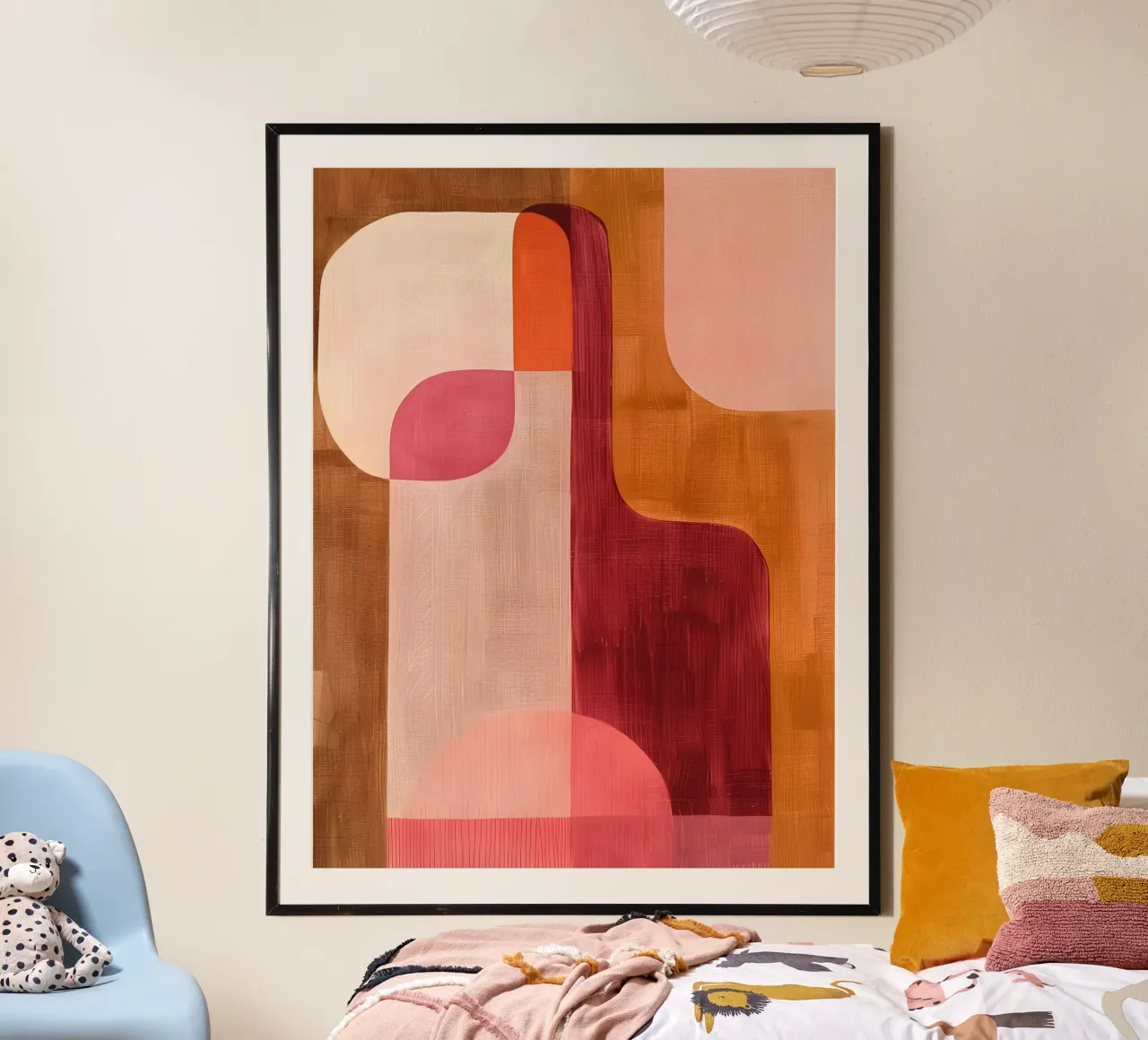 Pink and Orange Abstract carta hahnemühle da Gypsy Galleria